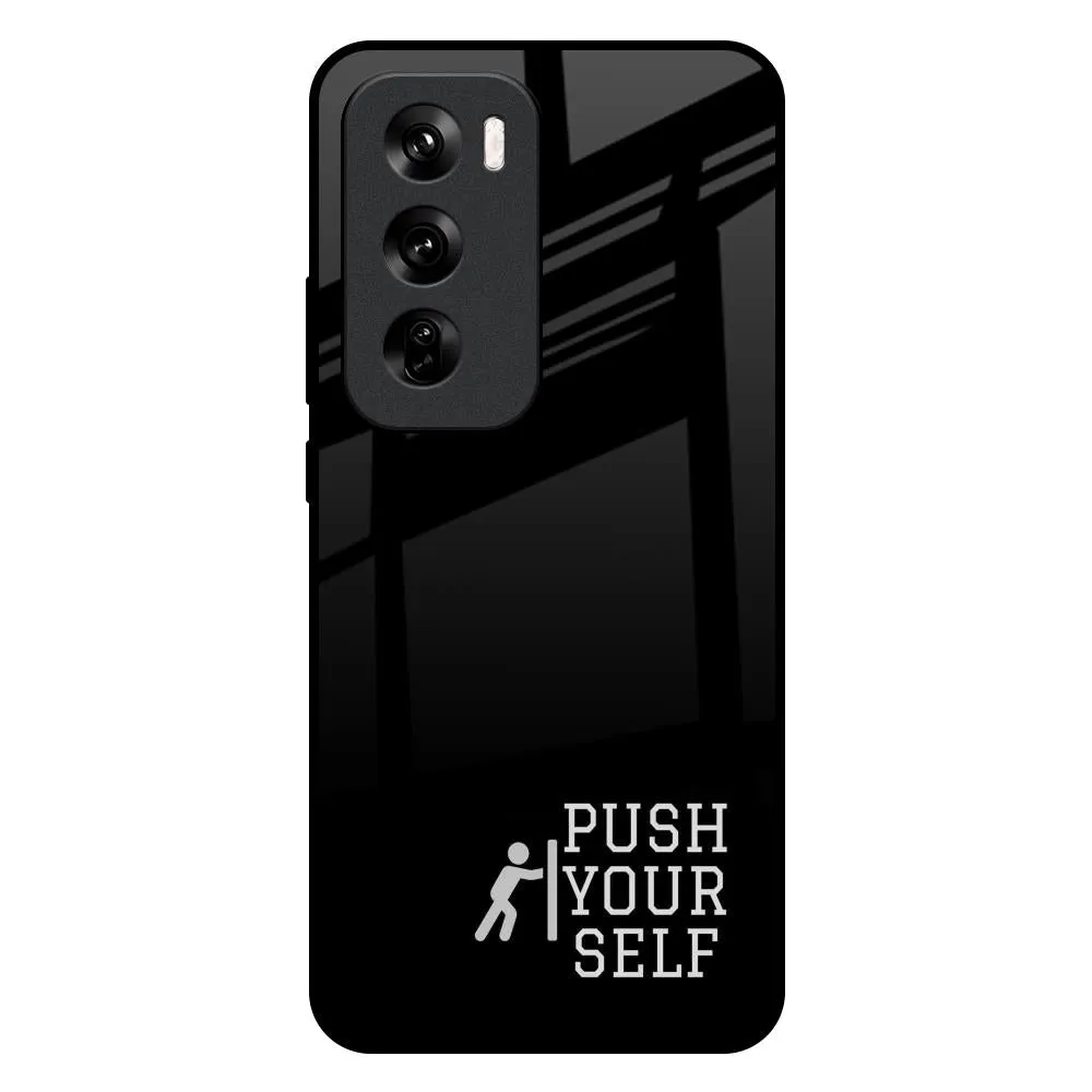 Trendy Pattern Push Your Self Glass Case for Oppo Reno 12 5G