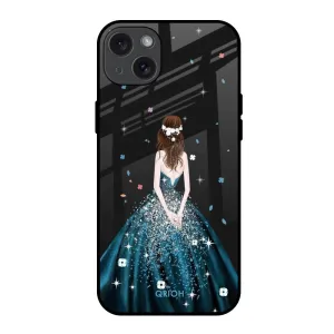 Strong protection Queen Of Fashion Glass Case for iPhone 15 Plus