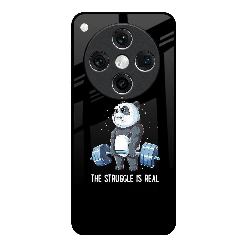 Real Struggle Glass Case for Oppo Find x8 Pro Sleek Guard