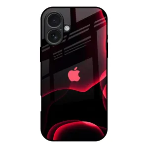 Color Finish Red Thunder Glass Case for iPhone 17