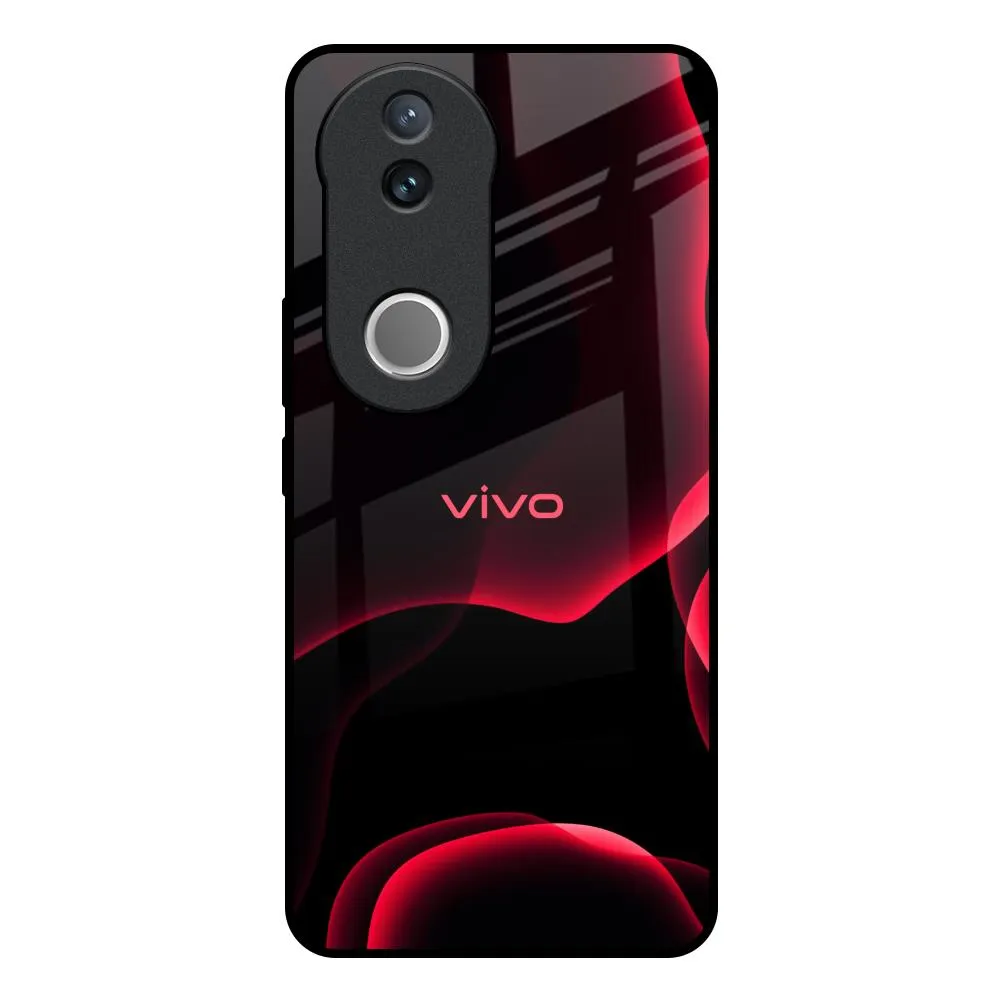 Stylish Color Red Thunder Glass Case for IQOO Z10R 5G