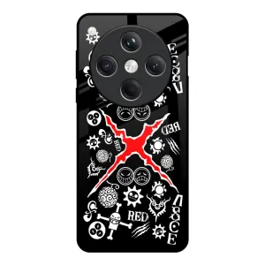 Matte Pattern Red Zone Glass Case for Oppo Find X8 5G