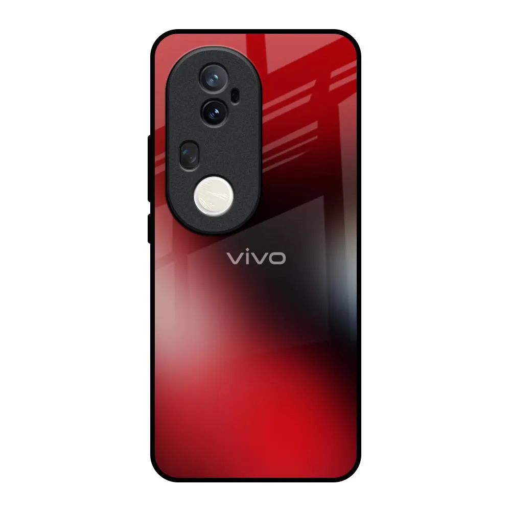 Smooth Look Texture Textured Surface Red Garnet Glass Case for Vivo T4 Ultra 5G