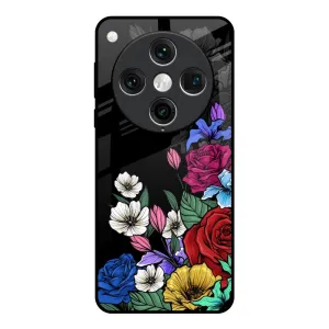 Premium Texture Rose Flower Bunch Art Glass Case for Oppo Find x8 Pro
