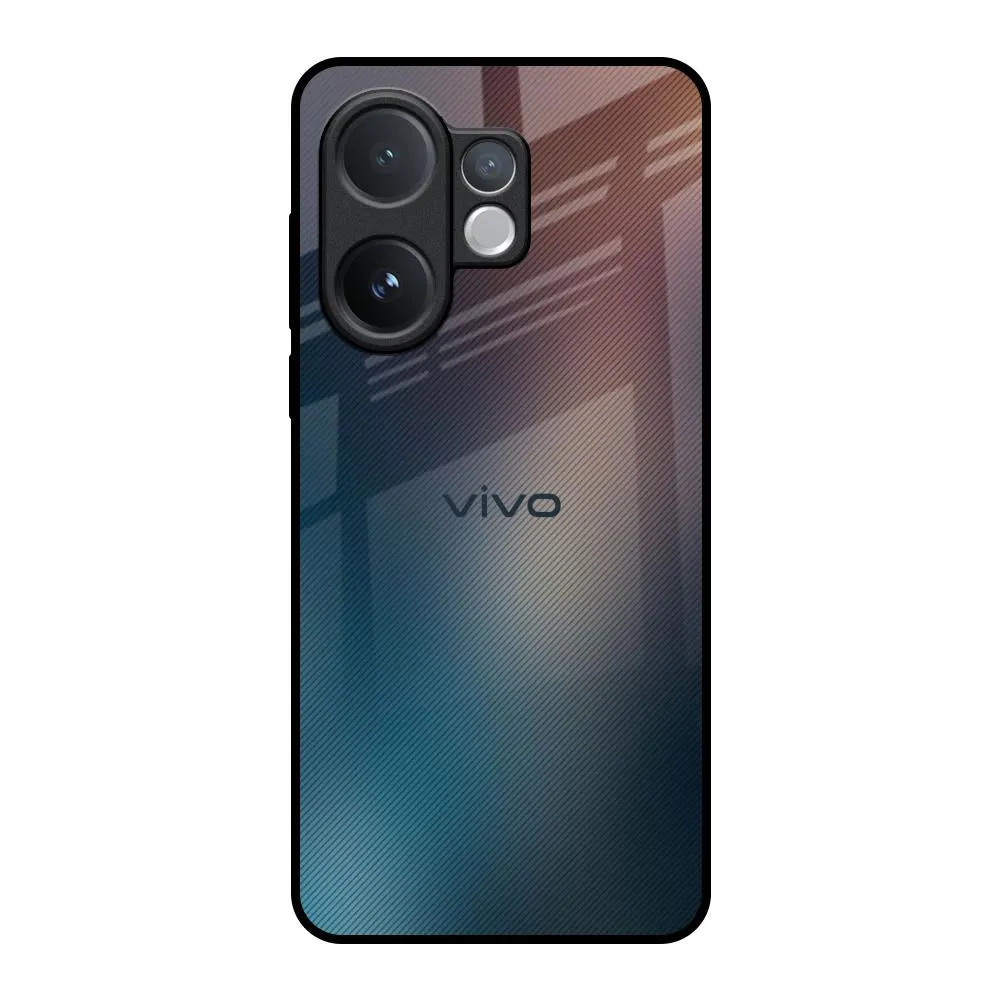 Carbon Fiber Dust Strom Glass Case for Vivo V60 5G