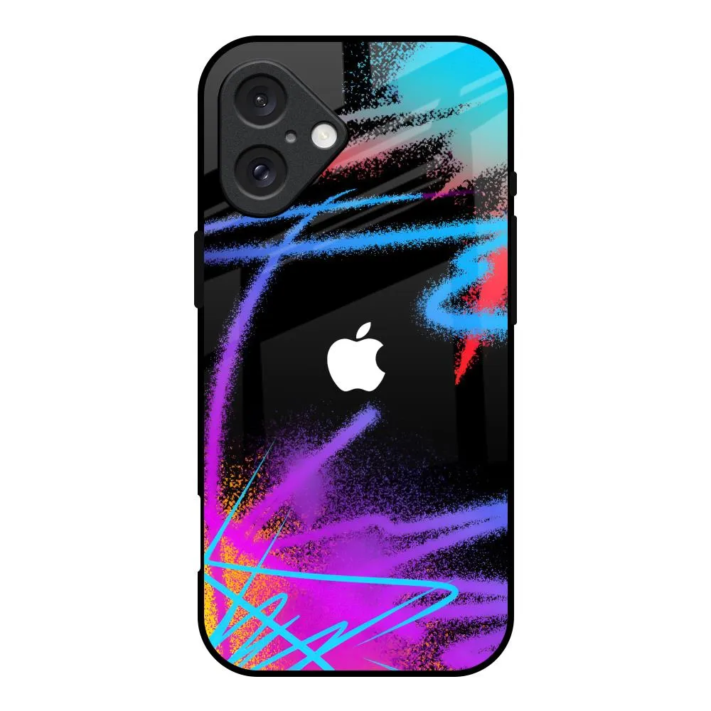 Brushy Color Glass Case for iPhone 16 Durable Quality