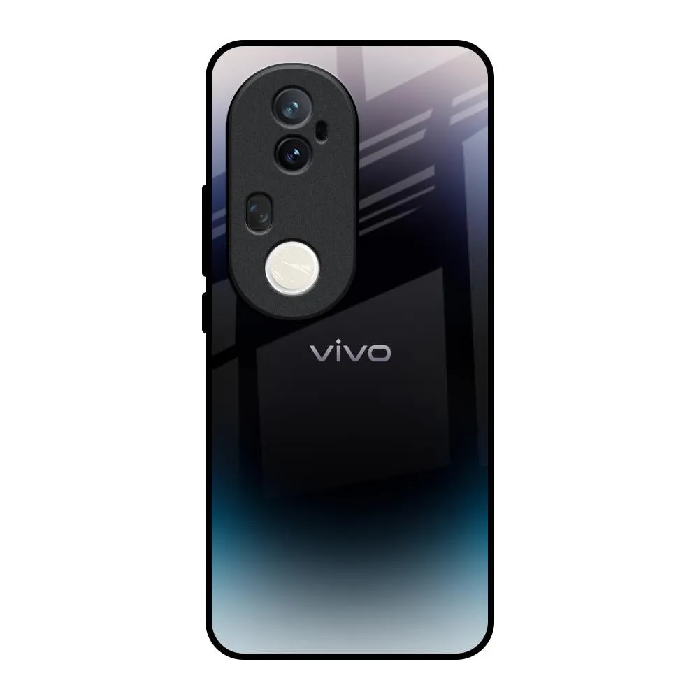 Black Obsidian Glass Case for Vivo T4 Ultra 5G Smooth Pattern Design