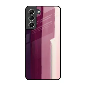 Modern Touch Modern Accent Brush Stroke Art Glass Case for Samsung Galaxy S21 FE 5G