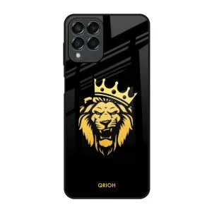 Lion The King Glass Case for Samsung Galaxy M53 5G Soft Layer Texture