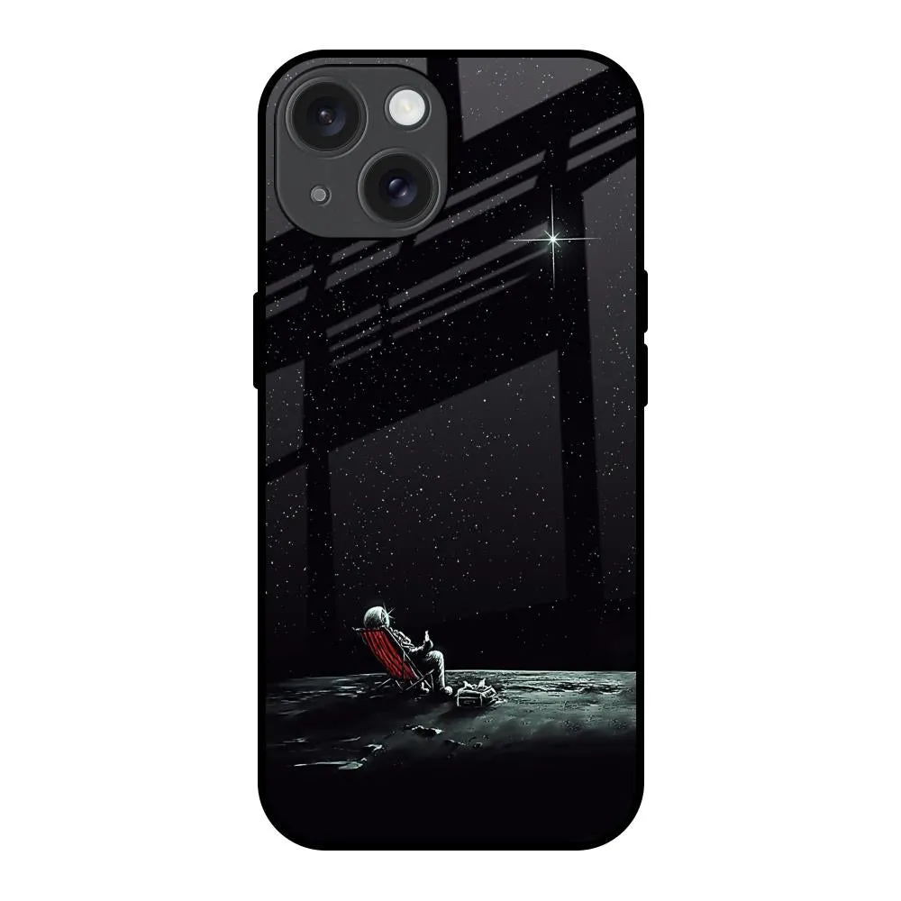 Relaxation Mode On Glass Case For iPhone 15 Comfort Fit Rugged Design Style