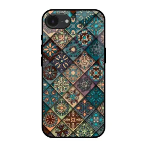 Rugged Texture Retro Art Glass Case for Apple iPhone 16e