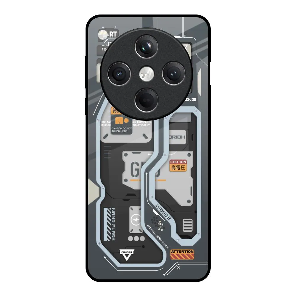 Travel Companion Retro Futuristic Glass Case for Oppo Find X8 5G