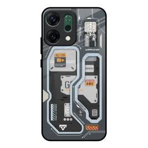 Retro Futuristic Glass Case for Oppo Reno14 Pro 5G Refined Edge