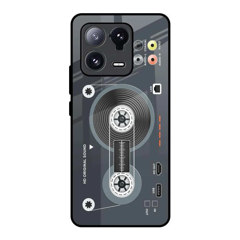 Premium Look Minimal Form Retro Recorder Glass Case for Mi 13 Pro