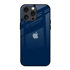 Royal Navy Glass Case for iPhone 15 Pro Max Shock Absorption Layer Vibrant Finish