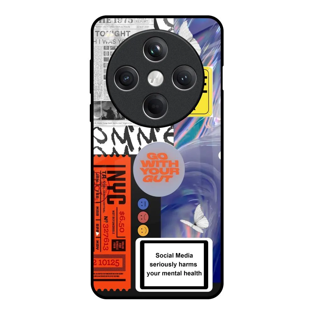 Smile for Camera Glass Case for Oppo Find X8 5G Marble Texture