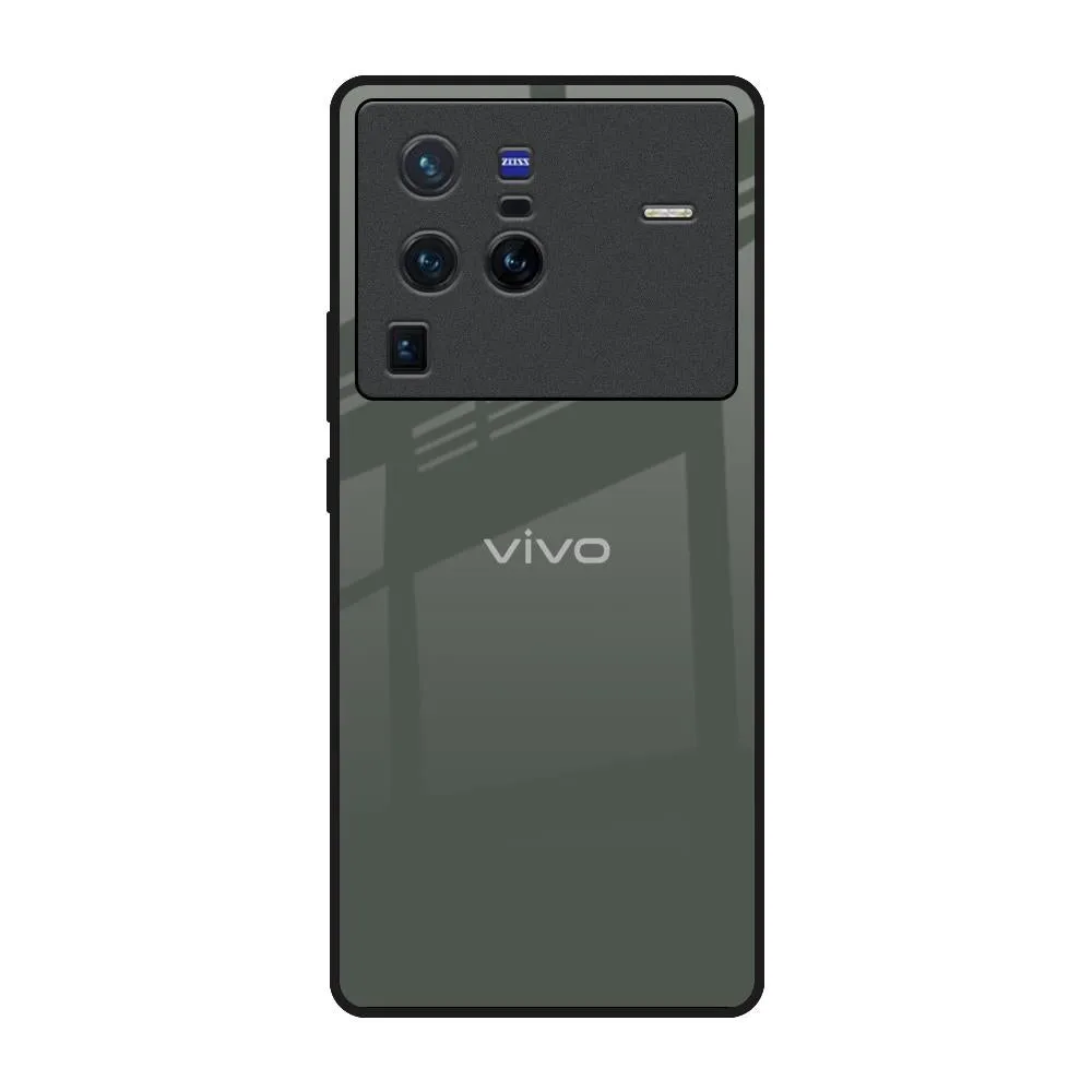 Soft Pattern Layer Charcoal Glass Case for Vivo X80 Pro 5G