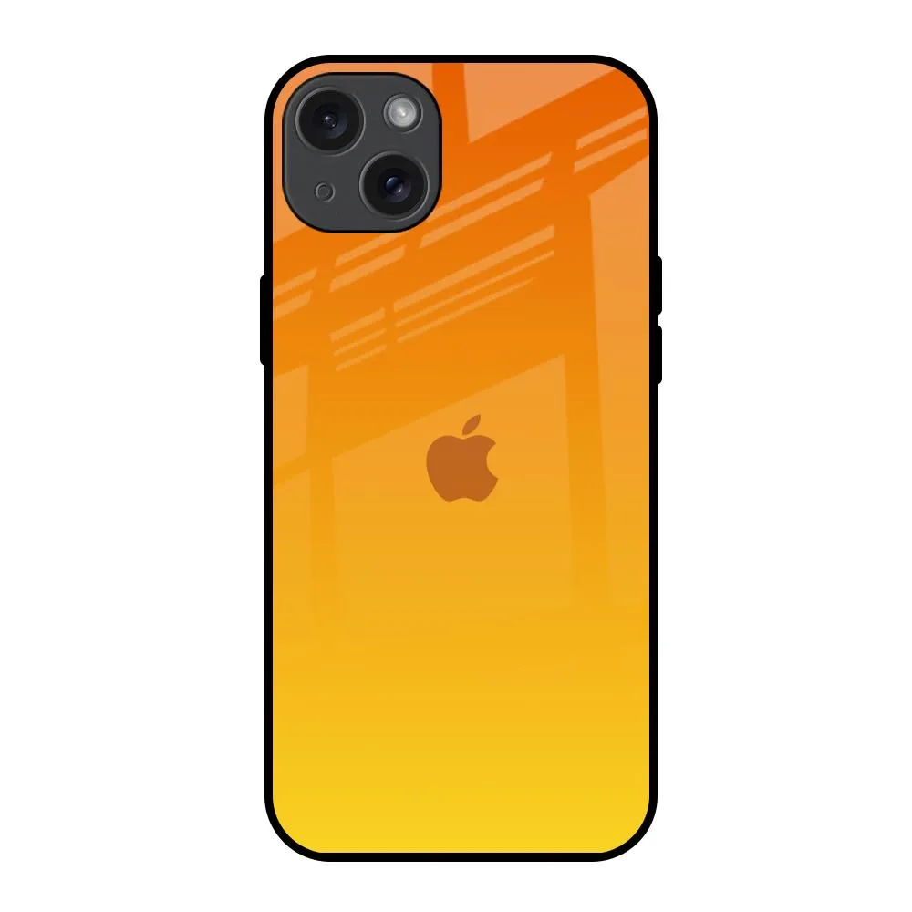 Durable Edge Finish Minimal Feel Sunset Glass Case for iPhone 15 Plus