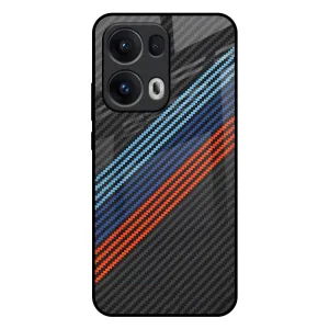 Textured Surface Soft Shape Carbon Inspired Glass Case for Oppo Reno13 Pro 5G