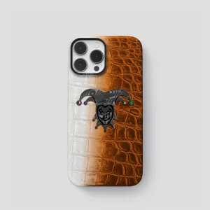 Classic Case With Carbon Joker For iPhone 15 Pro In Himalayan Crocodile Fashion Statement