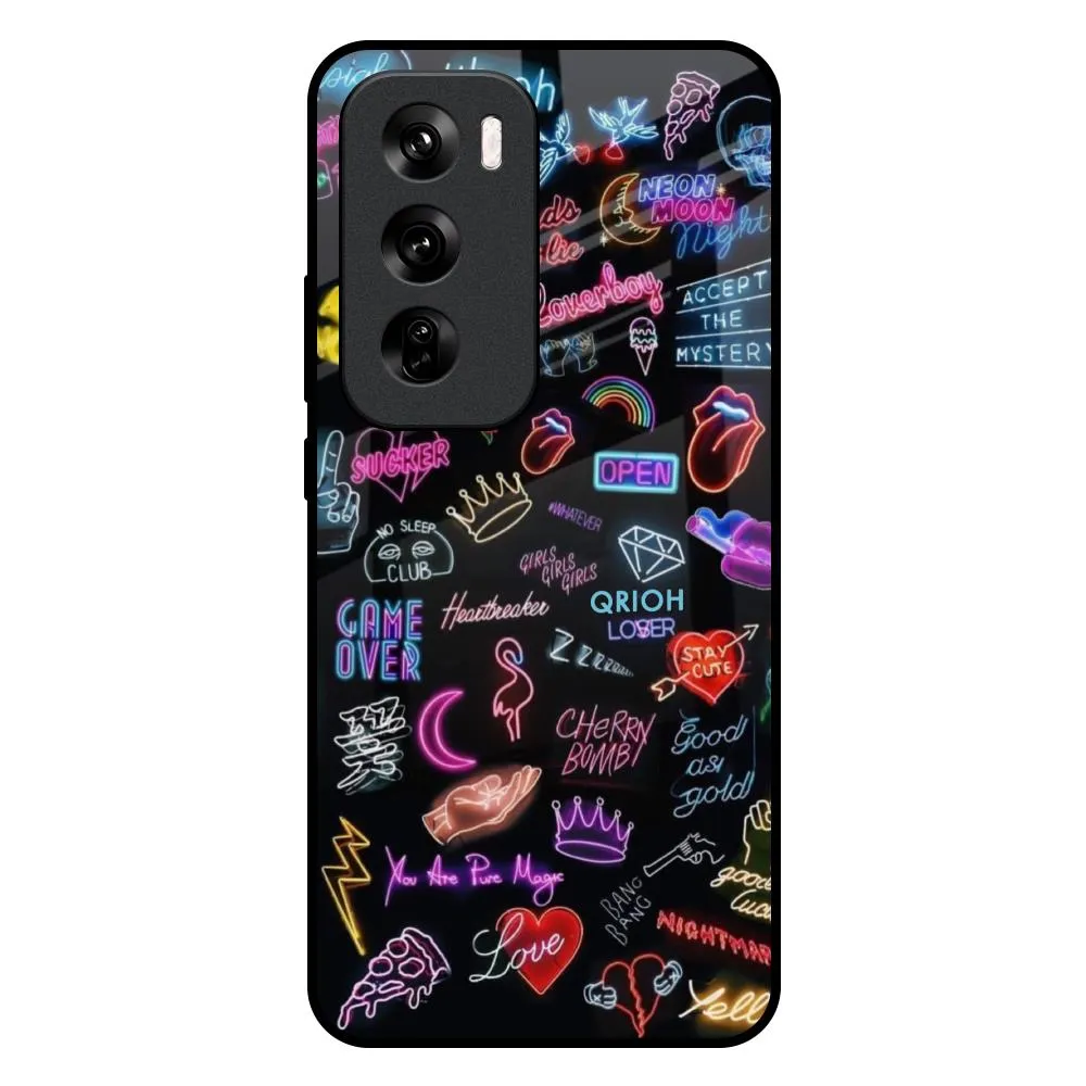 Accept The Mystery Glass Case for Oppo Reno 12 5G Soft Silicone Stylish Grip Texture