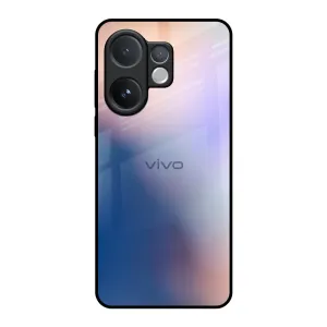 Blue Mauve Gradient Glass Case for Vivo V60 5G Comfort Design Layer