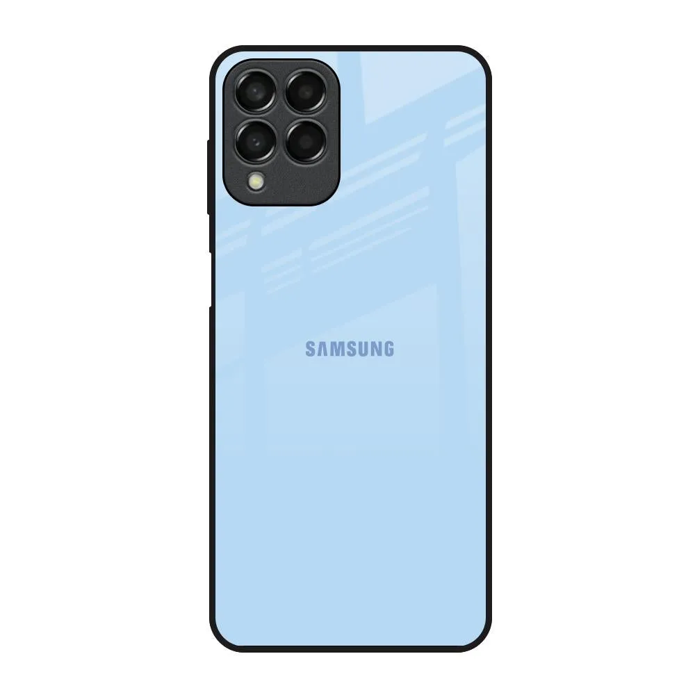 Pastel Sky Blue Glass Case for Samsung Galaxy M53 5G Urban Minimalism