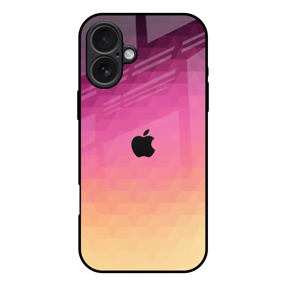 Geometric Pink Diamond Glass Case for iPhone 17 Comfort Design Layer Comfort Edge Texture