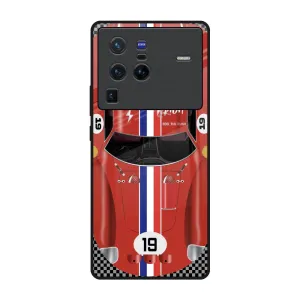 Racing Vintage Glass Case for Vivo X80 Pro 5G Grip Assist