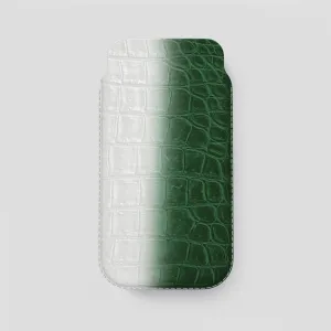 Pouch Case For iPhone 15 Pro Max In Himalayan Crocodile Classic Touch Unique Pattern