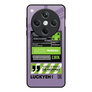 Run & Freedom Glass Case for Oppo Find X8 5G Tough Frame Printed Artwork