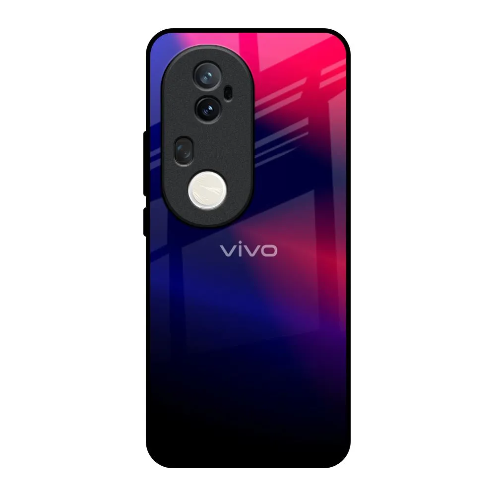 Premium Edge Creative Design Blue Ombre Glass Case for Vivo T4 Ultra 5G