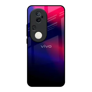 Premium Edge Creative Design Blue Ombre Glass Case for Vivo T4 Ultra 5G