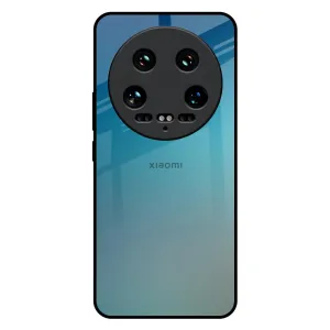 Rugged Edge Texture Soft Layer Texture Sea Theme Gradient Glass Case for Mi 14 Ultra 5G