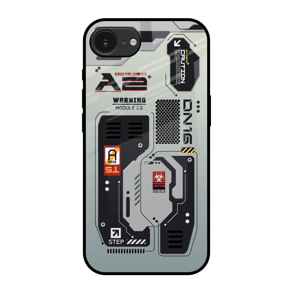 Hybrid Grip High Quality Techno Vibes Glass Case for Apple iPhone 16e