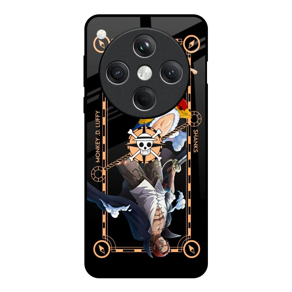 Shanks & Luffy Glass Case for Oppo Find X8 5G Soft Touching