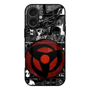 Sharingan Glass Case for iPhone 17 Luxury Accent
