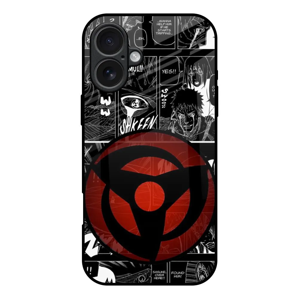 Sharingan Glass Case for iPhone 17 Luxury Accent
