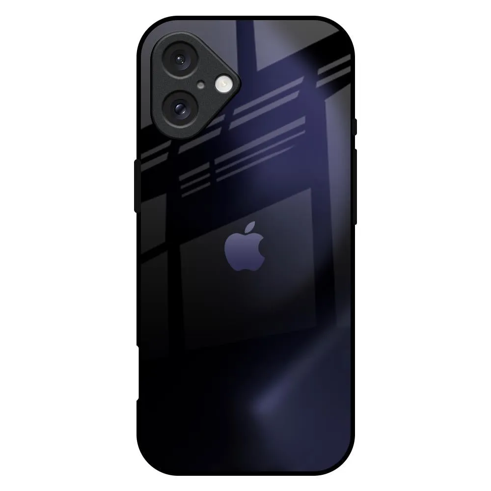 Minimal Pattern Texture Hybrid Edge Blur Illusion Glass Case for iPhone 16 Plus