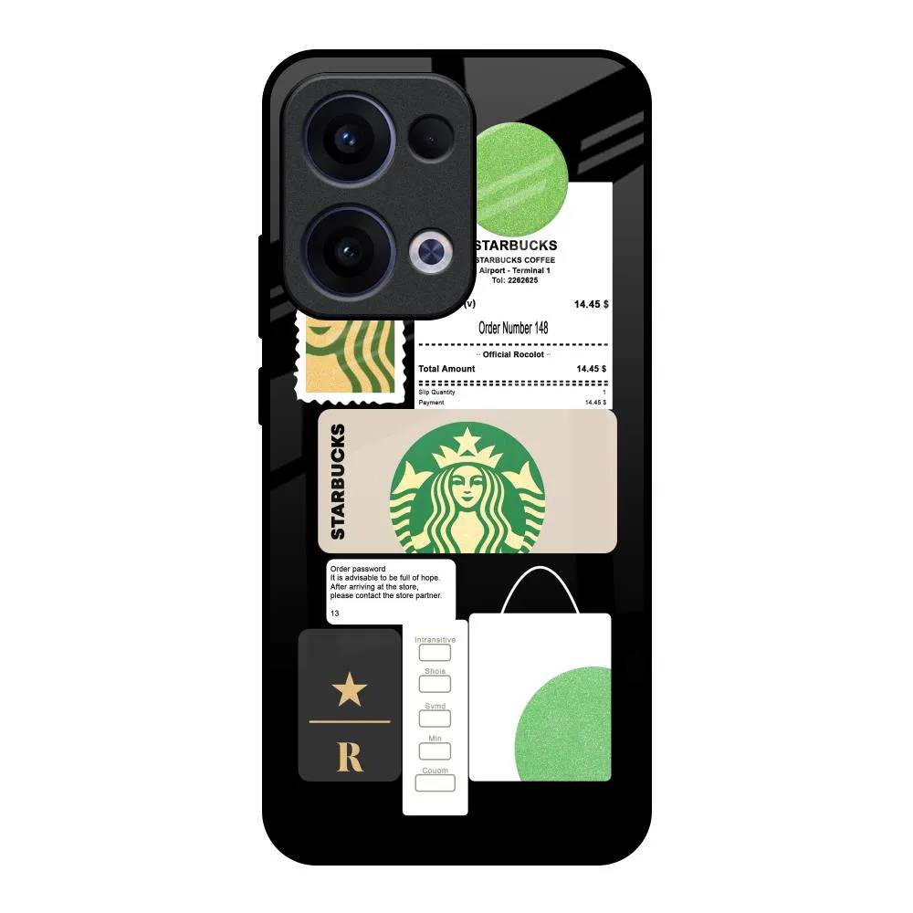 Strong Corners Coffee Latte Glass Case for Oppo Reno13 5G