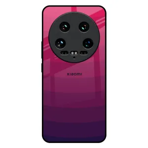 Slim Comfort Wavy Pink Pattern Glass Case for Mi 14 Ultra 5G