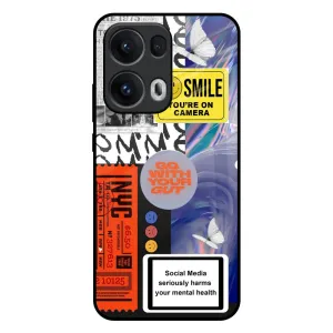 Smile for Camera Glass Case for Oppo Reno13 Pro 5G Matte Pattern