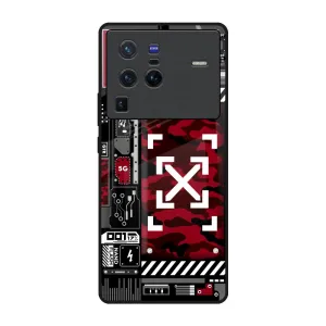 Technology Art Glass Case for Vivo X80 Pro 5G Modern Grip Strong Outline