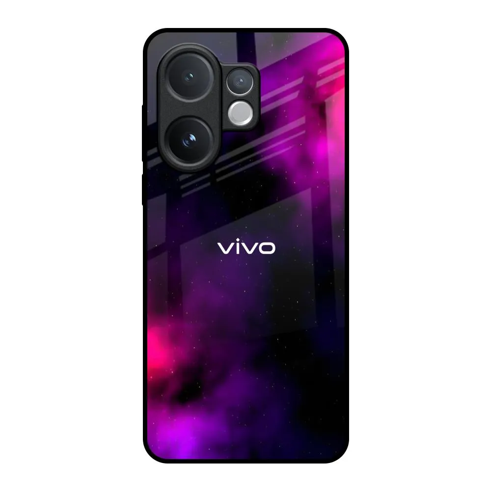 Textured Grip Pink Galaxy Glass Case for Vivo V60 5G