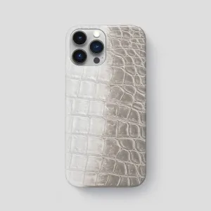 Slim Case For iPhone 15 Pro Max In Himalayan Crocodile Minimal Shield Texture