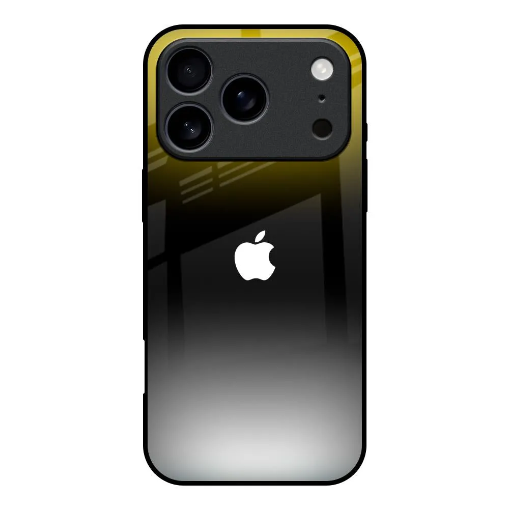 Trendy Aesthetic Yellow Shadow Glass Case for iPhone 17 Pro