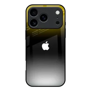 Trendy Aesthetic Yellow Shadow Glass Case for iPhone 17 Pro