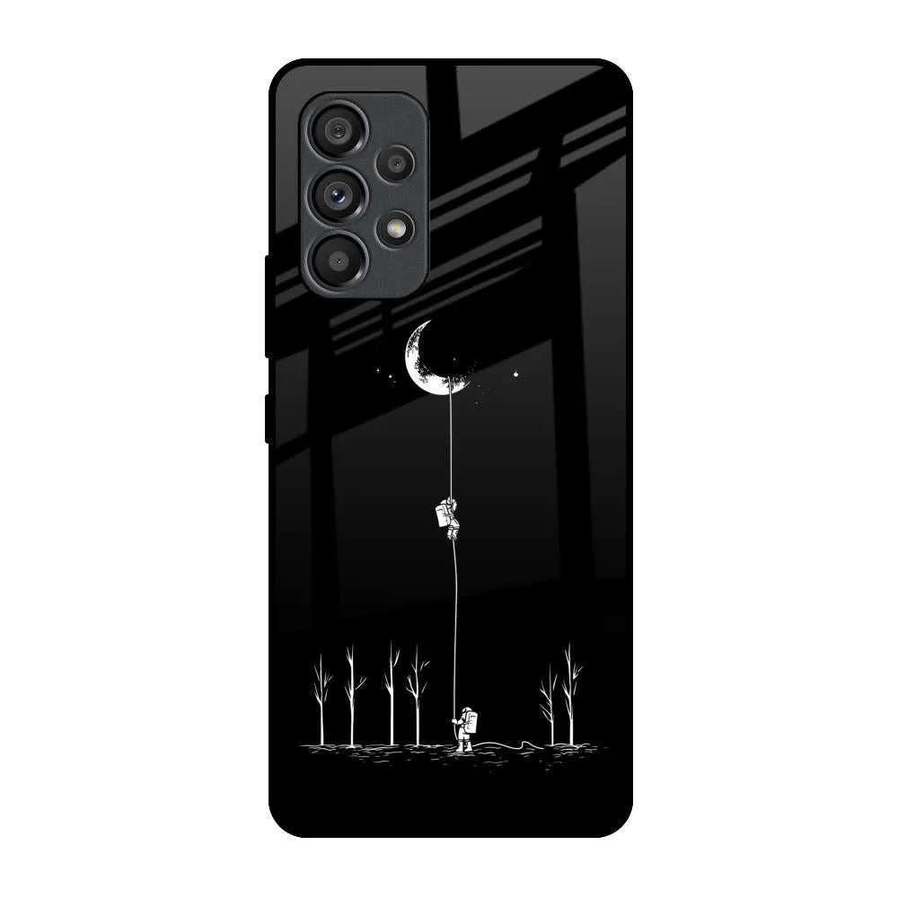 Catch the Moon Glass Case for Samsung Galaxy A53 5G Student Gear Everyday Style