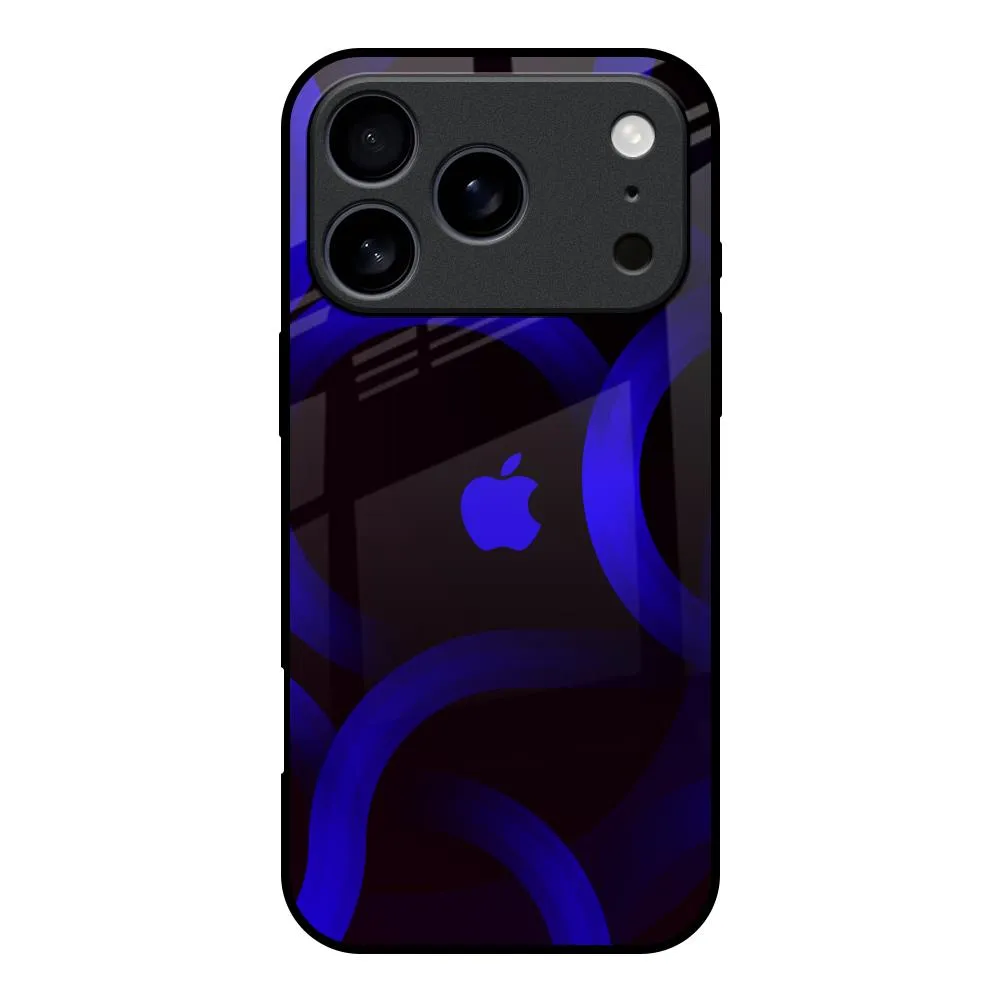 Blue Ring Light Glass Case for iPhone 17 Pro Easy Access Soft Layer