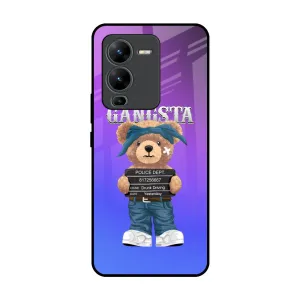 Urban Design Comfort Finish Gangsta Bear Glass Case for Vivo V25 Pro